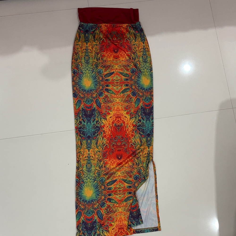 Hippie Colorful Patterned Women's Skirt